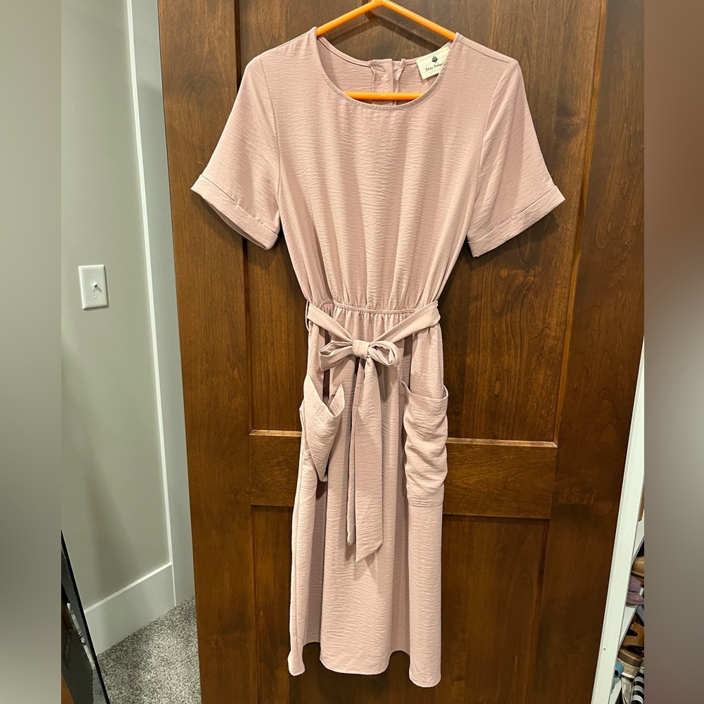 Elegant Lavender Midi Dress | Betsey’s Boutique Dress